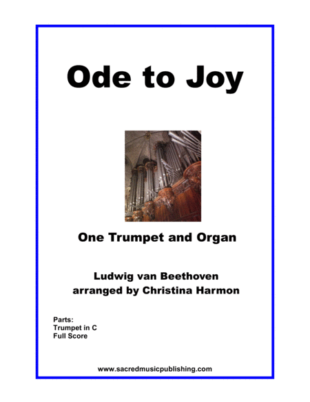 Free Sheet Music Ode To Joy One Trumpet And Organ