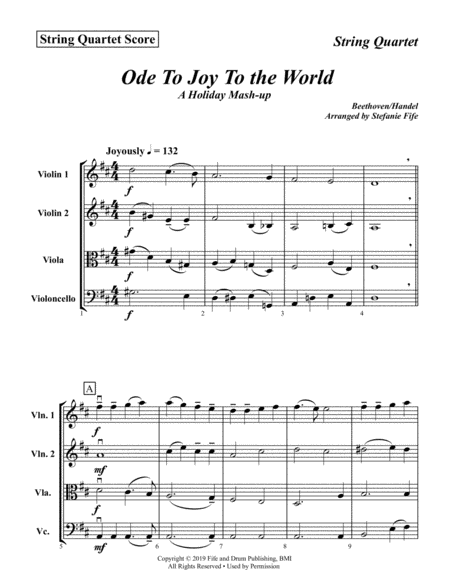 Free Sheet Music Ode To Joy To The World