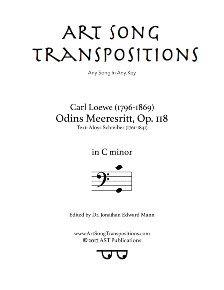 Odins Meeresritt Op 118 C Minor Bass Clef Sheet Music