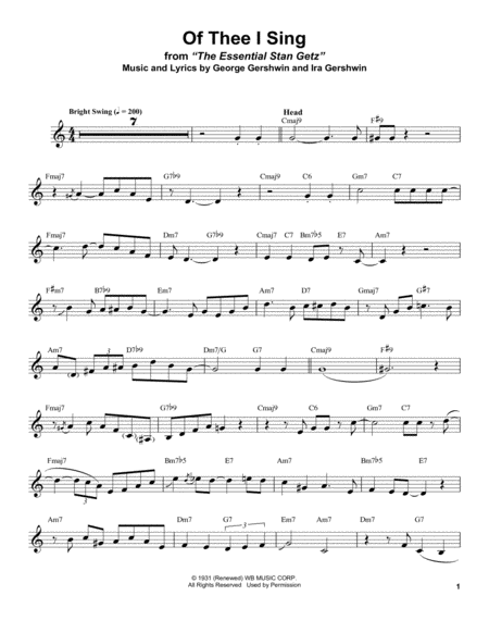 Of Thee I Sing Sheet Music