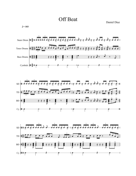 Free Sheet Music Off Beat