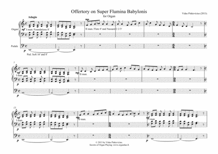 Free Sheet Music Offertory On Super Flumina Babylonis Op 15 2013