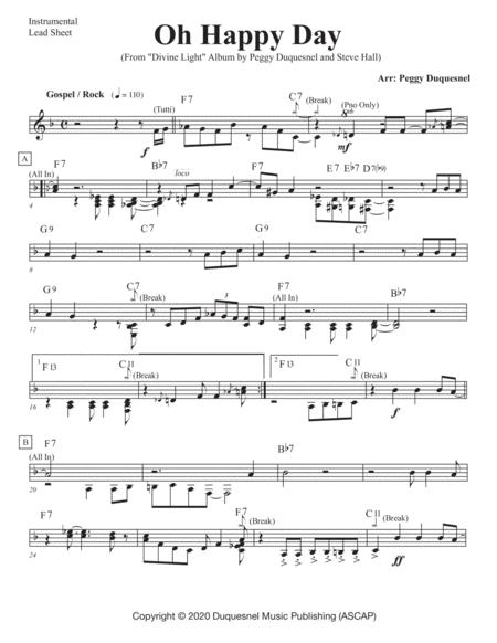 Oh Happy Day Instrumental Sheet Music