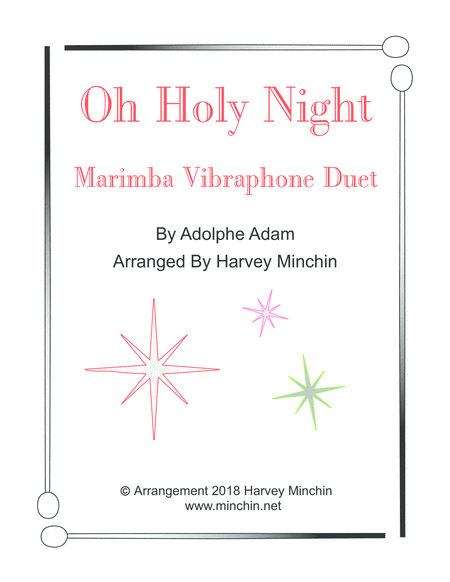 Oh Holy Night Marimba Vibraphone Duet Sheet Music