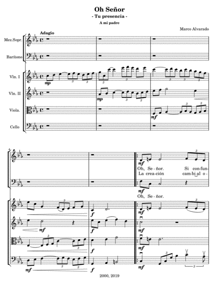 Oh Seor Sheet Music