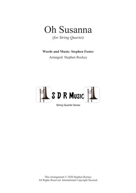 Oh Susanna For String Quartet Sheet Music