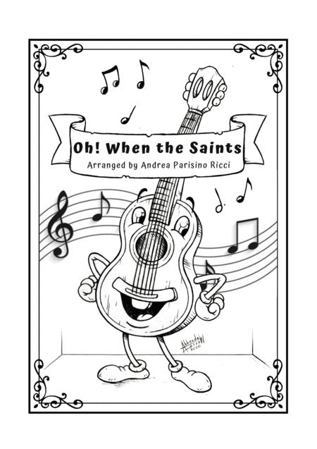 Oh When The Saints Easy Guitar Fingerstyle Song Sheet Music