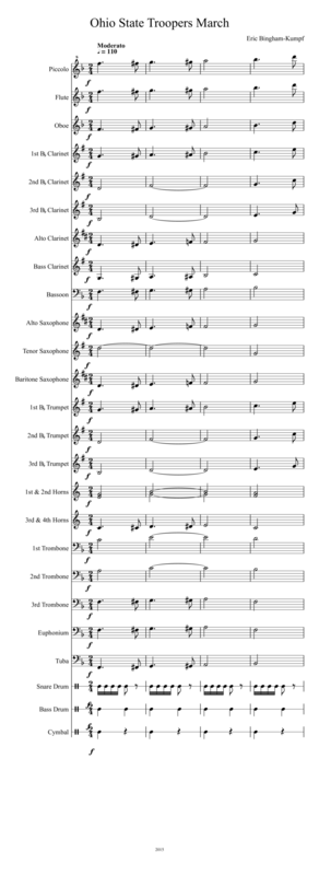 Ohio State Troopers March Sheet Music