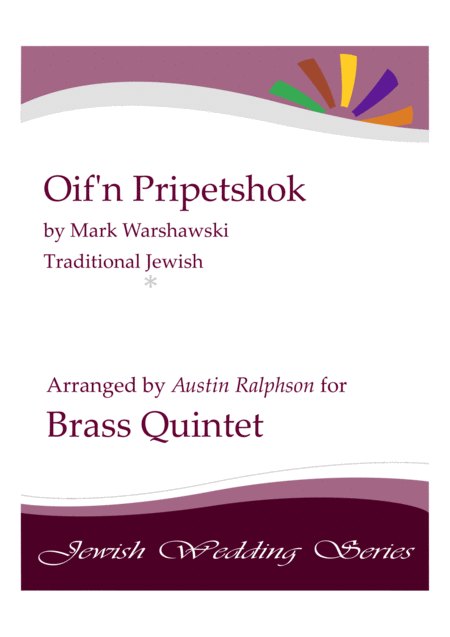 Oif N Pripetshok Jewish Wedding Brass Quintet Sheet Music