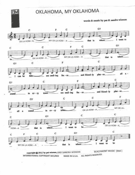 Oklahoma My Oklahoma Sheet Music