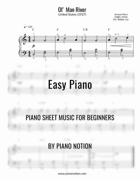 Free Sheet Music Ol Man River Easy Piano Solo
