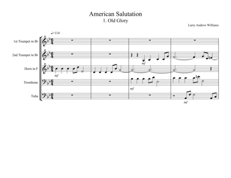 Old Glory An American Salutation Sheet Music