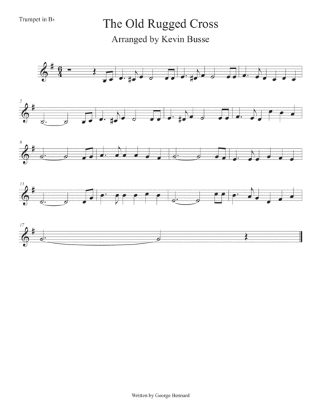 Old Rugged Cross Trumpet Sheet Music