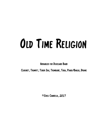 Old Time Religion Sheet Music