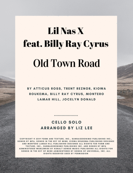 Old Town Road Remix Cello Solo Sheet Music