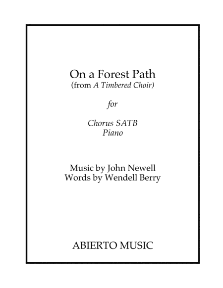 Free Sheet Music On A Forest Path