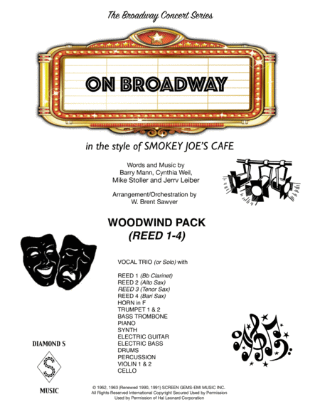 On Broadway Woodwind Pack Reeds 1 4 Sheet Music