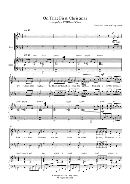 Free Sheet Music On That First Christmas