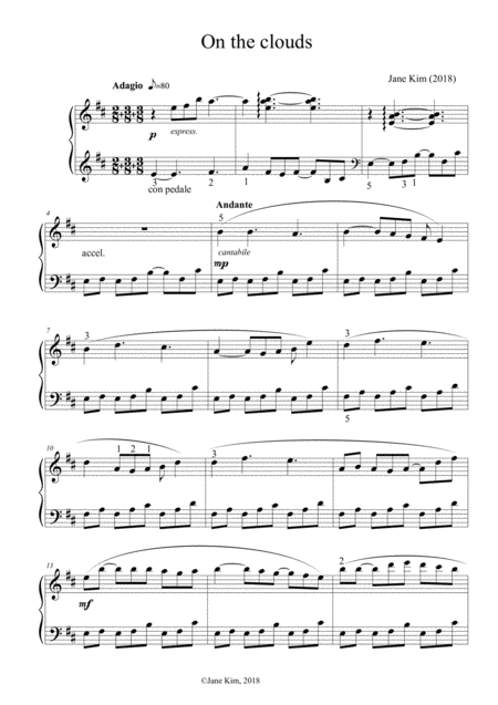 Free Sheet Music On The Clouds