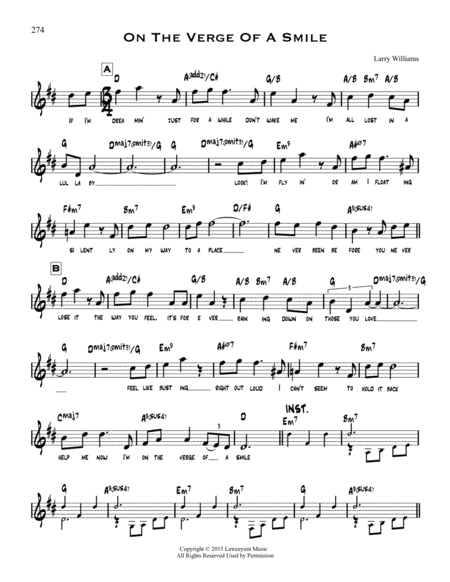 On The Verge Of A Smile Sheet Music