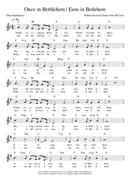 Once In Bethlehem Eens In Betlehem Sheet Music