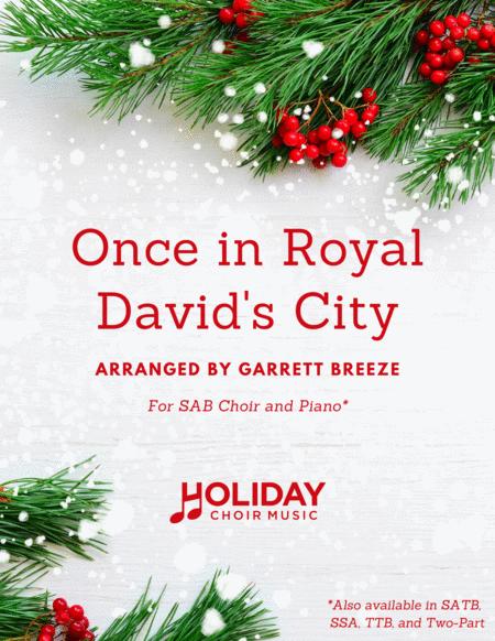 Once In Royal David City Sab Sheet Music