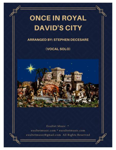 Free Sheet Music Once In Royal David City Vocal Solo