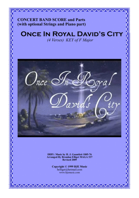 Once In Royal Davids City Concert Band With Optional Strings And Piano Pdf Sheet Music