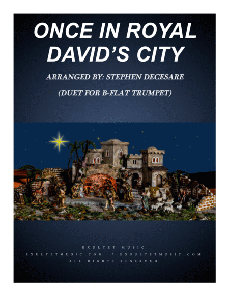 Free Sheet Music Once In Royal Davids City Duet For Bb Trumpet