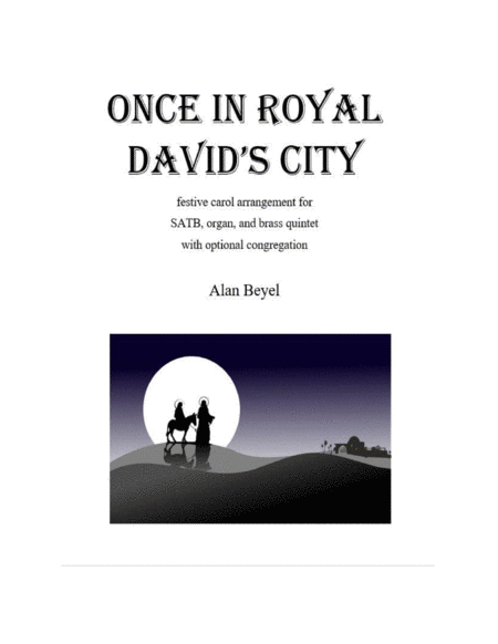 Once In Royal Davids City Instrumental Pack Organ Brass Quintet And Optional Congregation Sheet Music