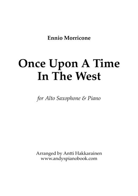 Free Sheet Music Once Upon A Time In The West Alto Saxophone Piano
