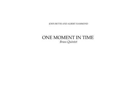 Free Sheet Music One Moment In Time Brass Quintet