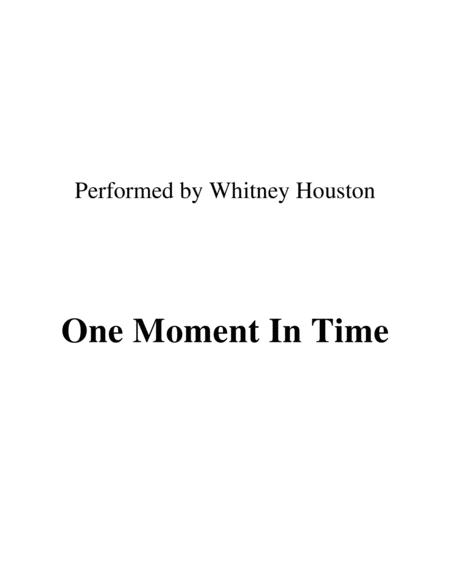 Free Sheet Music One Moment In Time Performed By Whitney Houston