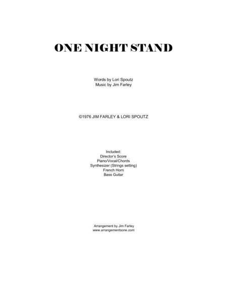 One Night Stand Arranged For Piano Bass Synthesizer French Horn Sheet Music