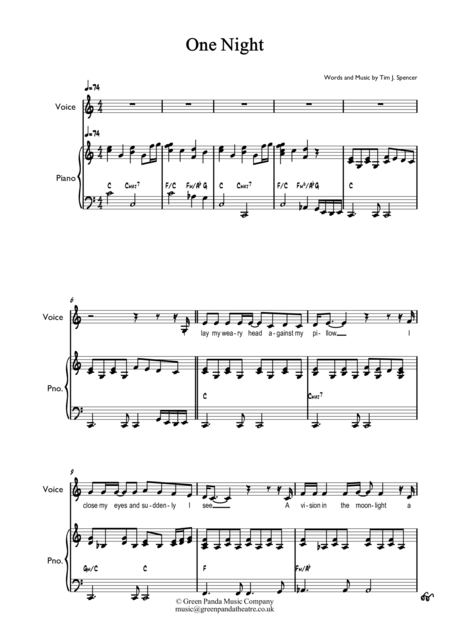 One Night Sheet Music