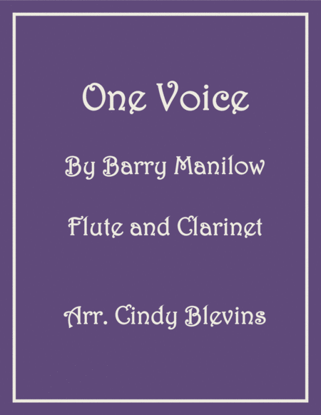 One Voice For Flute And Clarinet Sheet Music