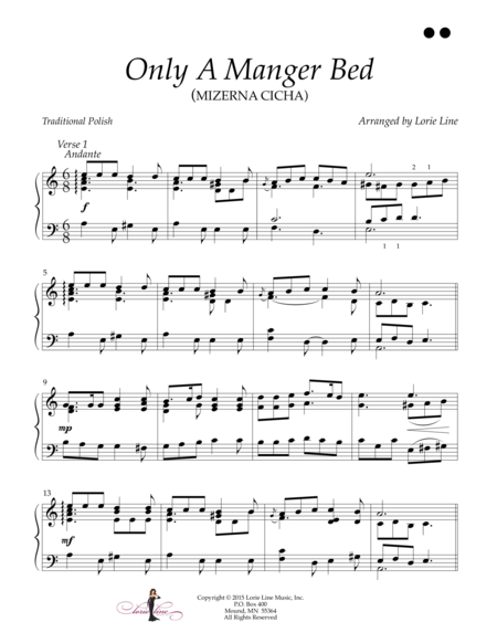 Free Sheet Music Only A Manger Bed