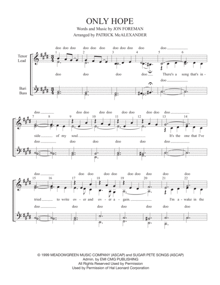 Only Hope Sheet Music