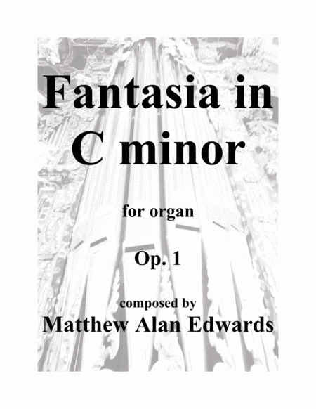 Free Sheet Music Op 1 Fantasia In C Minor