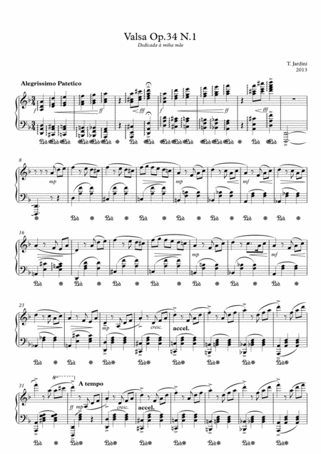 Op 34 Waltz N 1 Alegrissimo Patetico D Minor Sheet Music