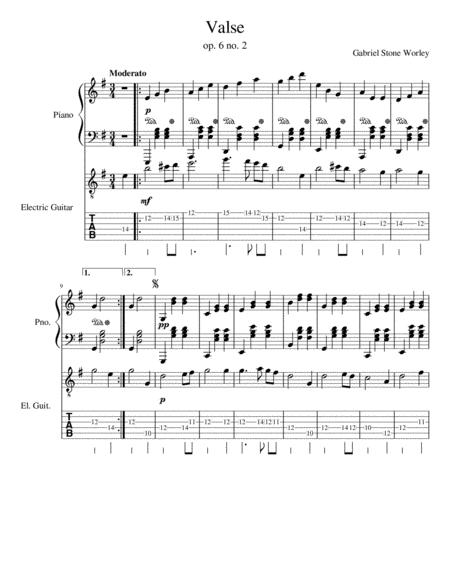 Op 6 Valse No 2 Sheet Music