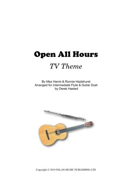 Free Sheet Music Open All Hours Flute Guitar Duet