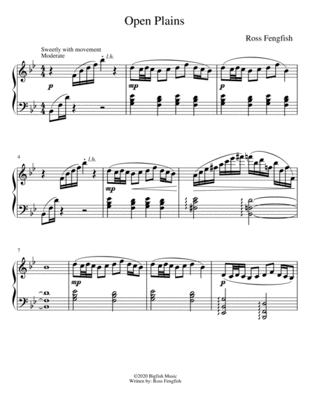 Free Sheet Music Open Plains