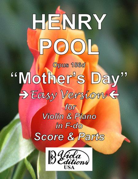 Opus 156d Mothers Day For Violin Piano In F Do Easy Version Sheet Music