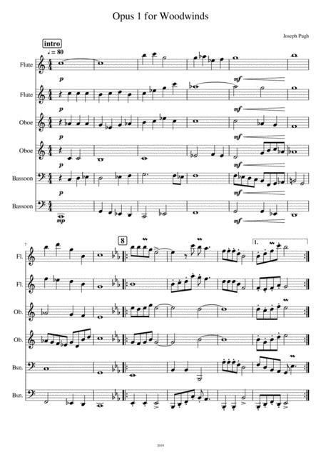 Free Sheet Music Opus One Woodwinds