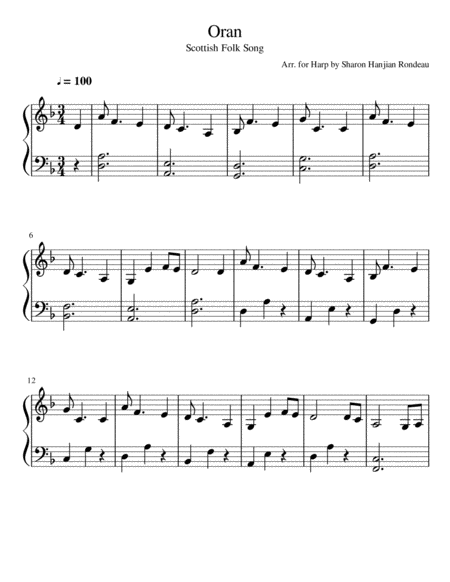 Free Sheet Music Oran