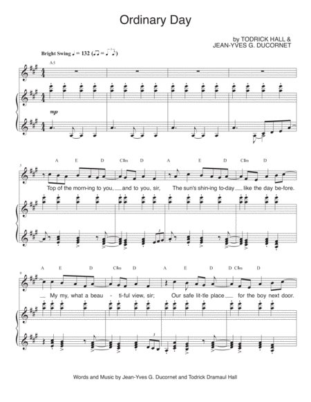 Ordinary Day Sheet Music