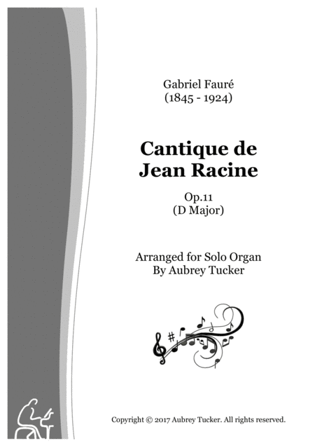 Free Sheet Music Organ Cantique De Jean Racine Op 11 Gabriel Faure