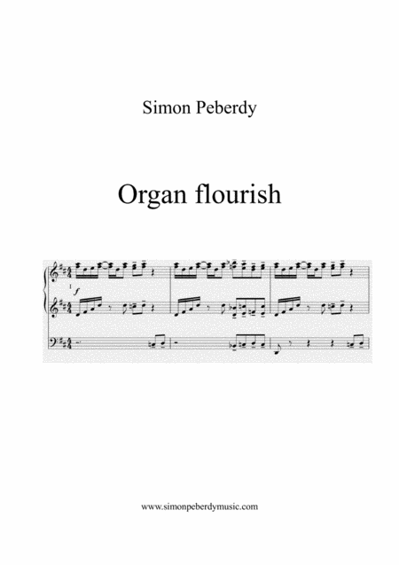 Free Sheet Music Organ Flourish