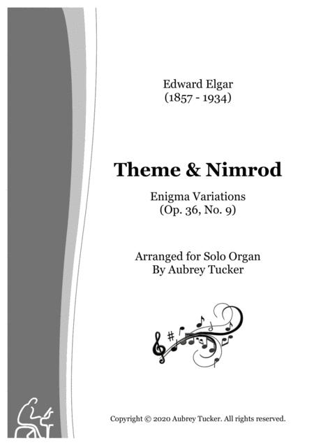 Organ Theme Nimrod Enigma Variations Op 36 No 9 Edward Elgar Sheet Music